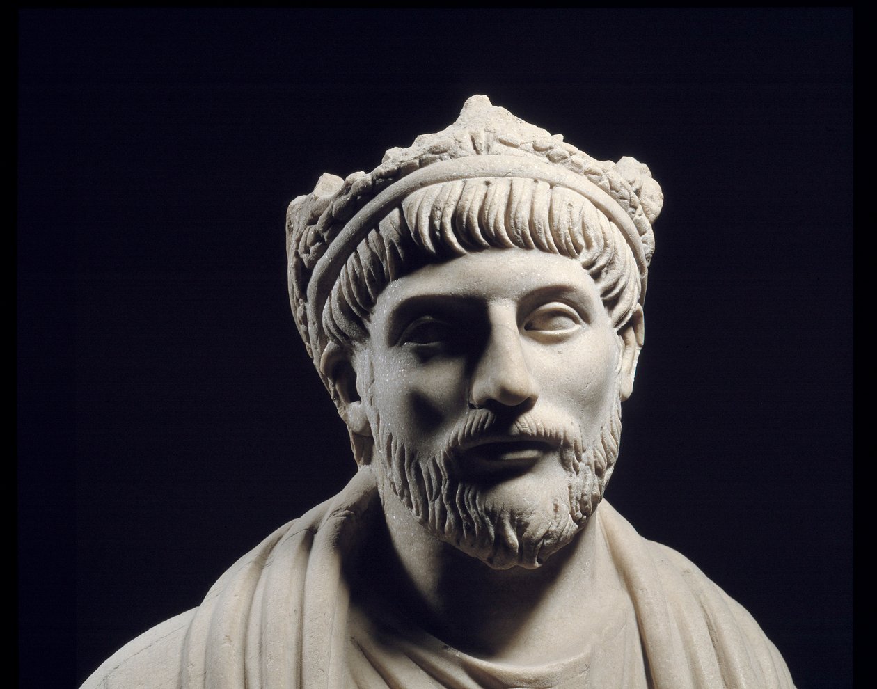 Roman Greco Art: Rzeźba cesarza rzymskiego Juliena lera apostaty (331 - 363) (IV wiek po JC) Paryż, Musee Du Louvre autorstwa Roman