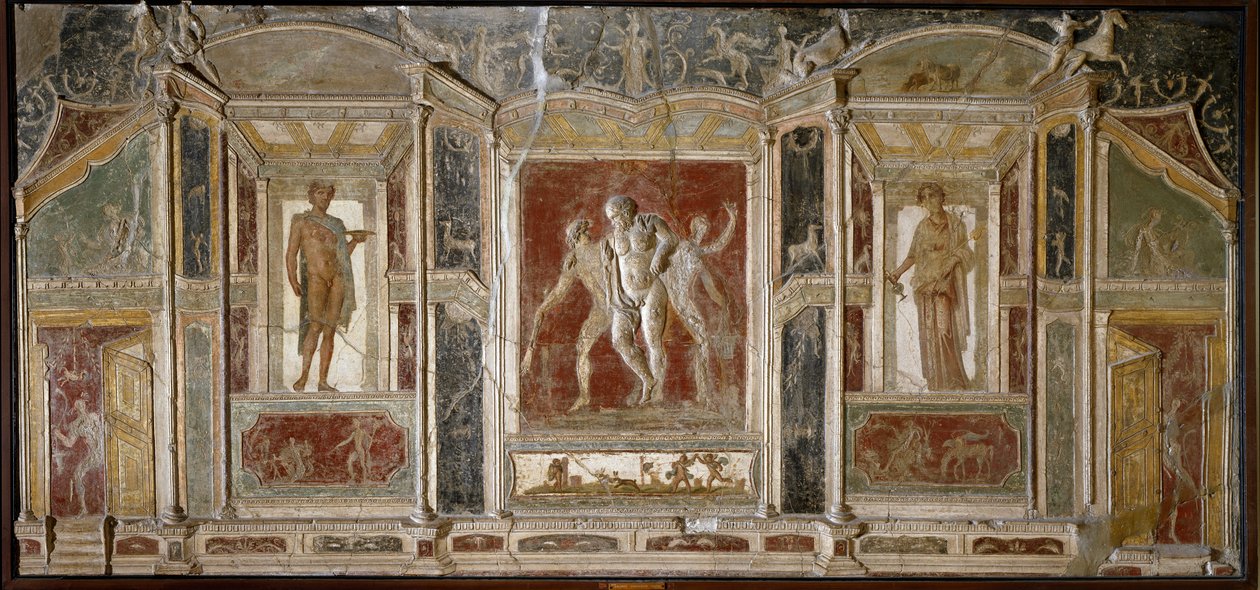 Sztuka rzymska: grupa dionizyjska. I wiek. Z Pompejów. Neapol, Narodowe Muzeum Archeologiczne autorstwa Roman