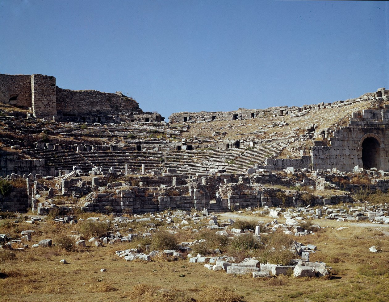 Sztuka rzymska, okres hellenistyczny: teatr Miletu. II wiek. Indyk autorstwa Roman