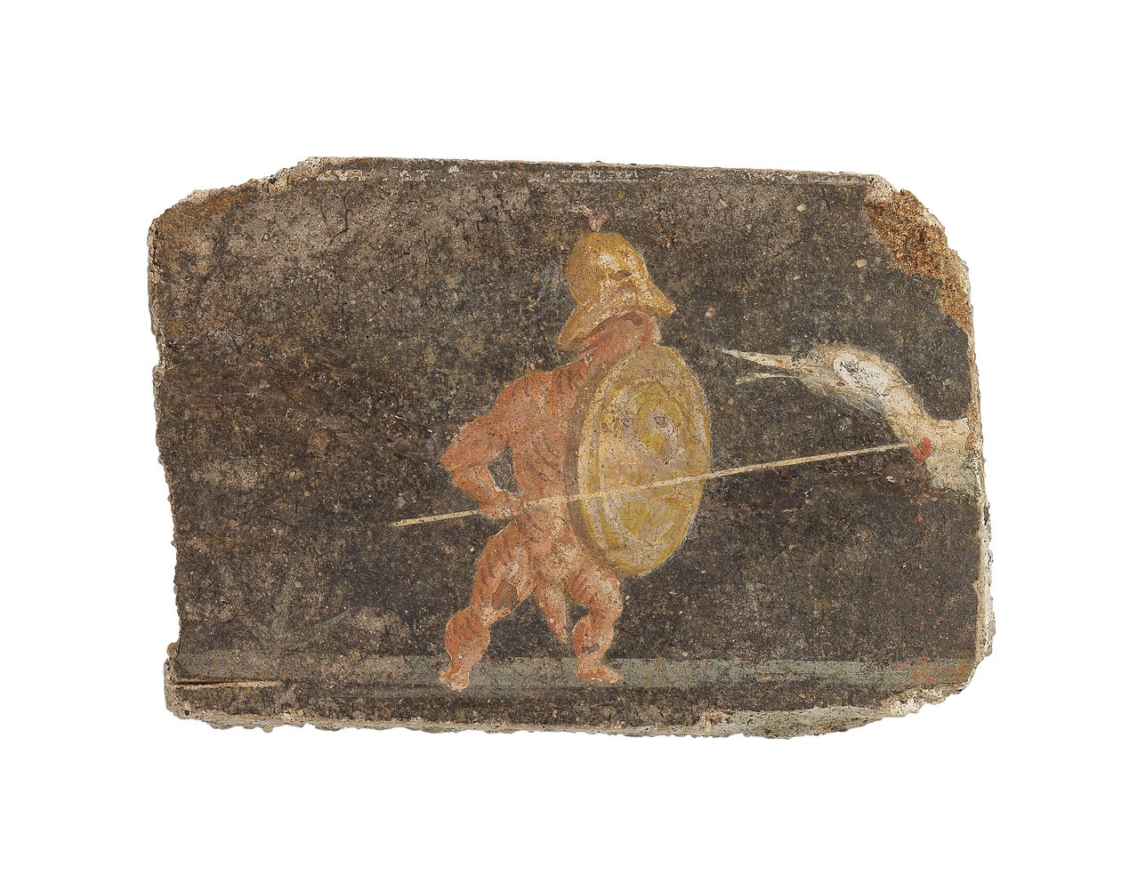 Fragment rzymskiego malowidła ściennego, ok. I-II w. (fresk) autorstwa Roman