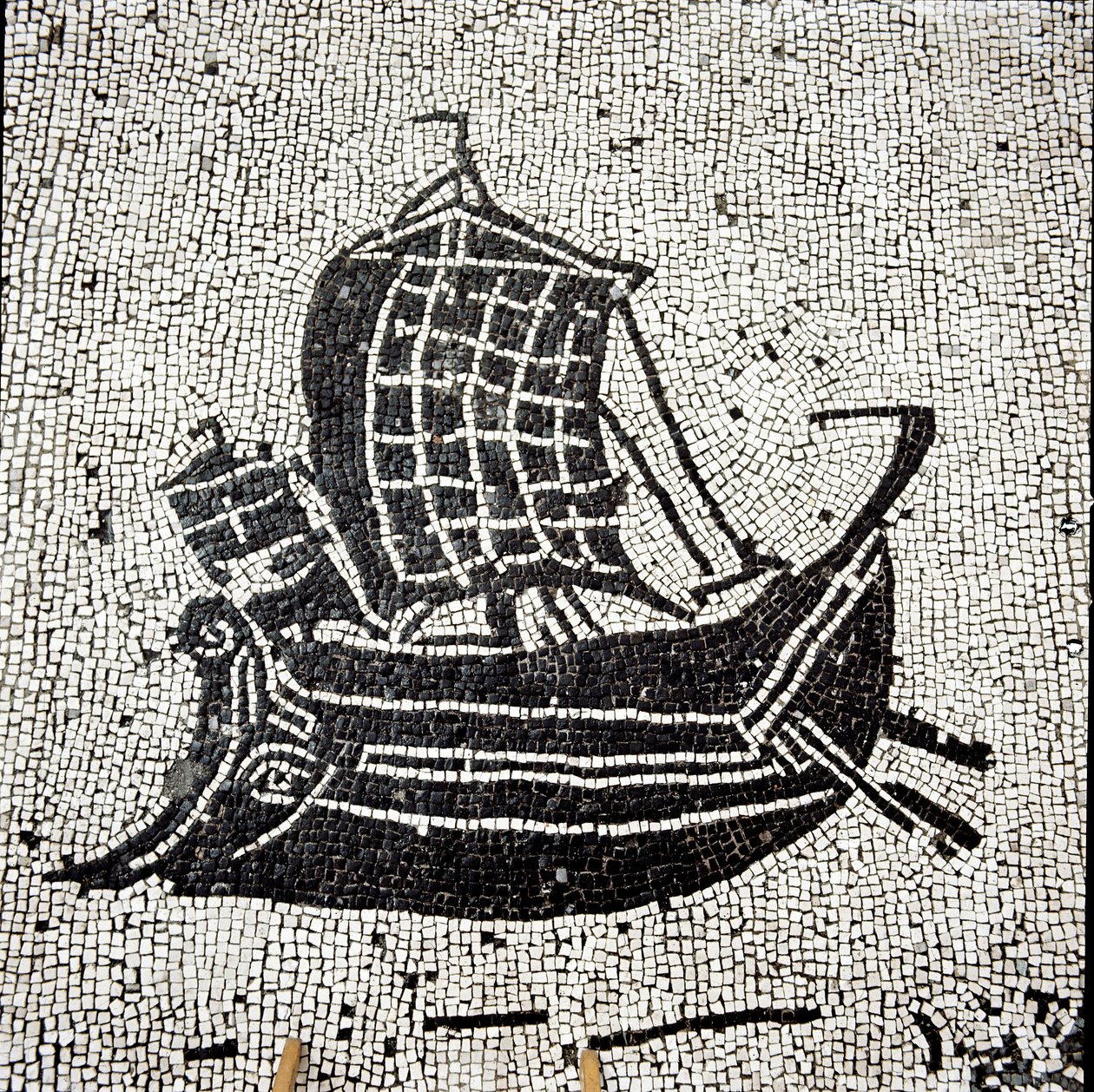 Statek Sabratha powracający do portu Ostia (mozaika autorstwa Roman