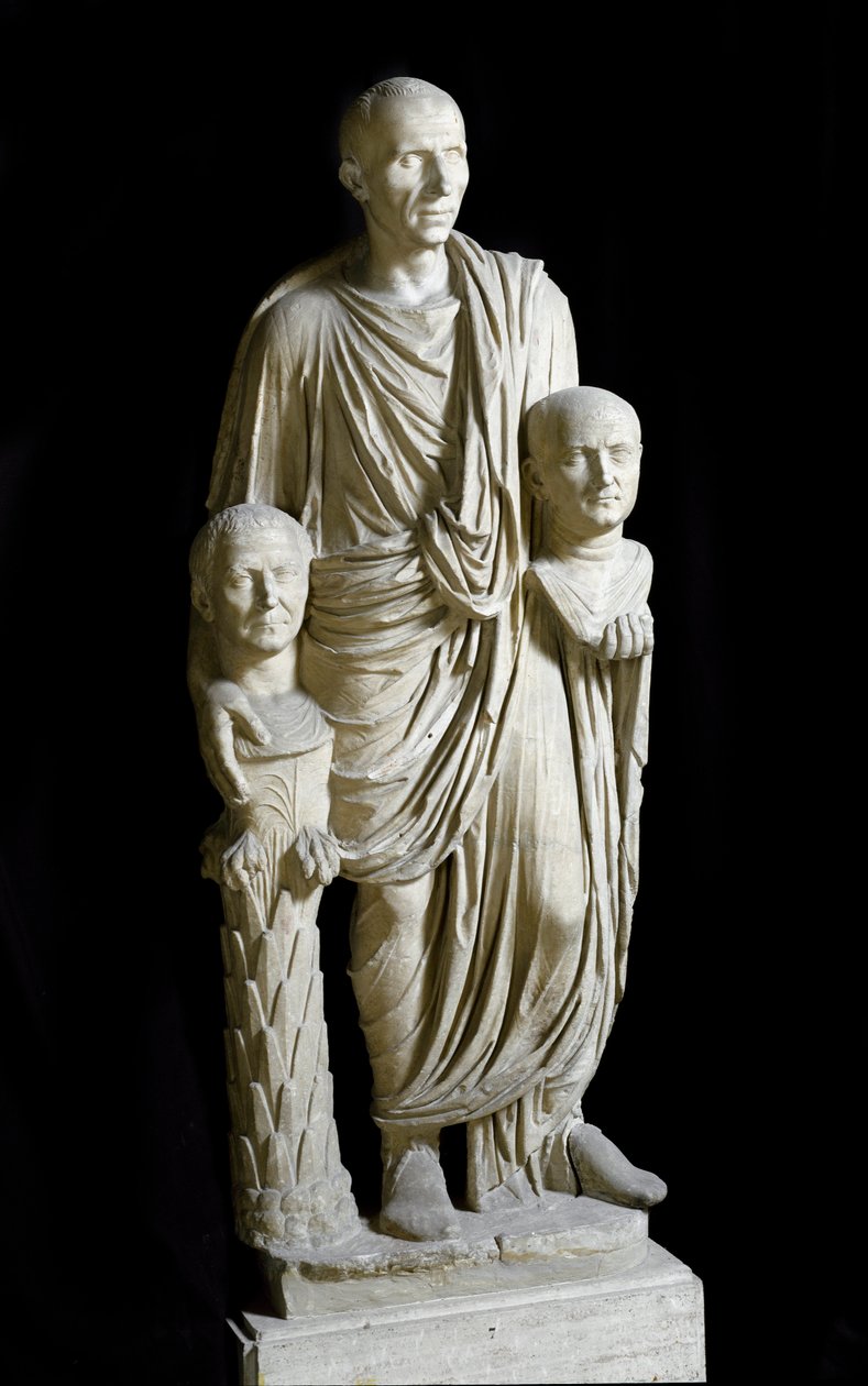 Statua Barberini: Patrycjusz niosący popiersia dwóch przodków autorstwa Roman