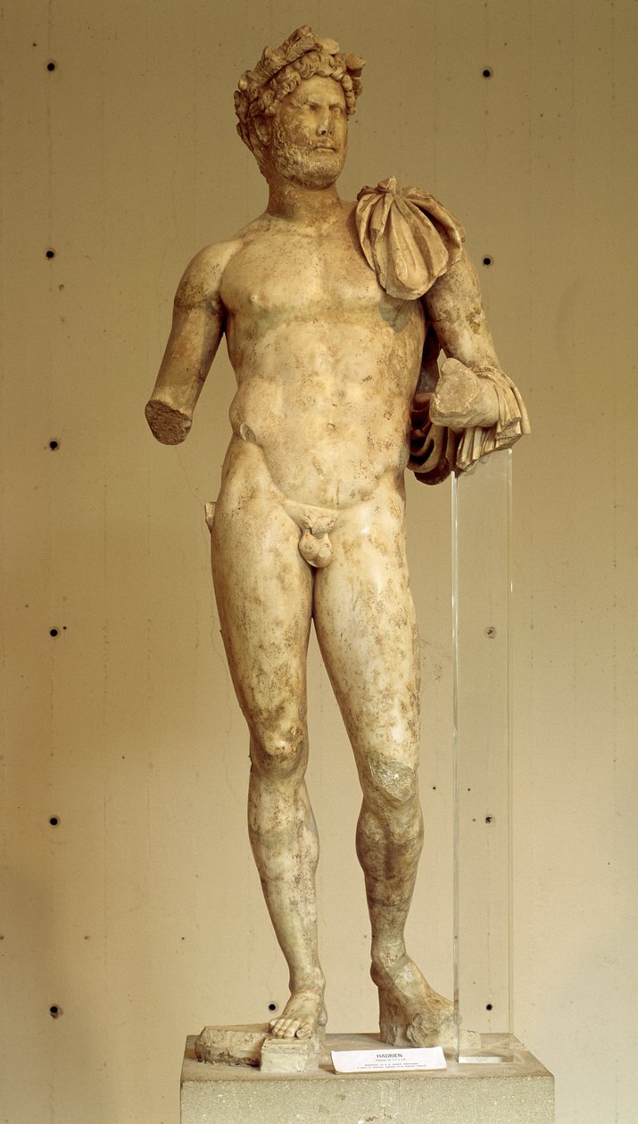 Posąg cesarza Hadriana (Adriena) - Muzeum Archeologiczne Vaison-la-Romaine, II w. autorstwa Roman