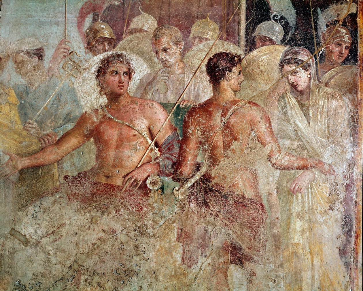 Pożegnanie Achillesa i Briseis (fresk autorstwa Roman