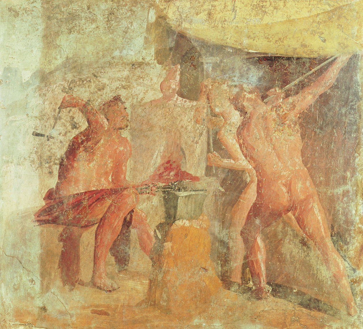 Kuźnia Wulkana, z Domu VII, Pompeje, ok. 50-79 AD autorstwa Roman