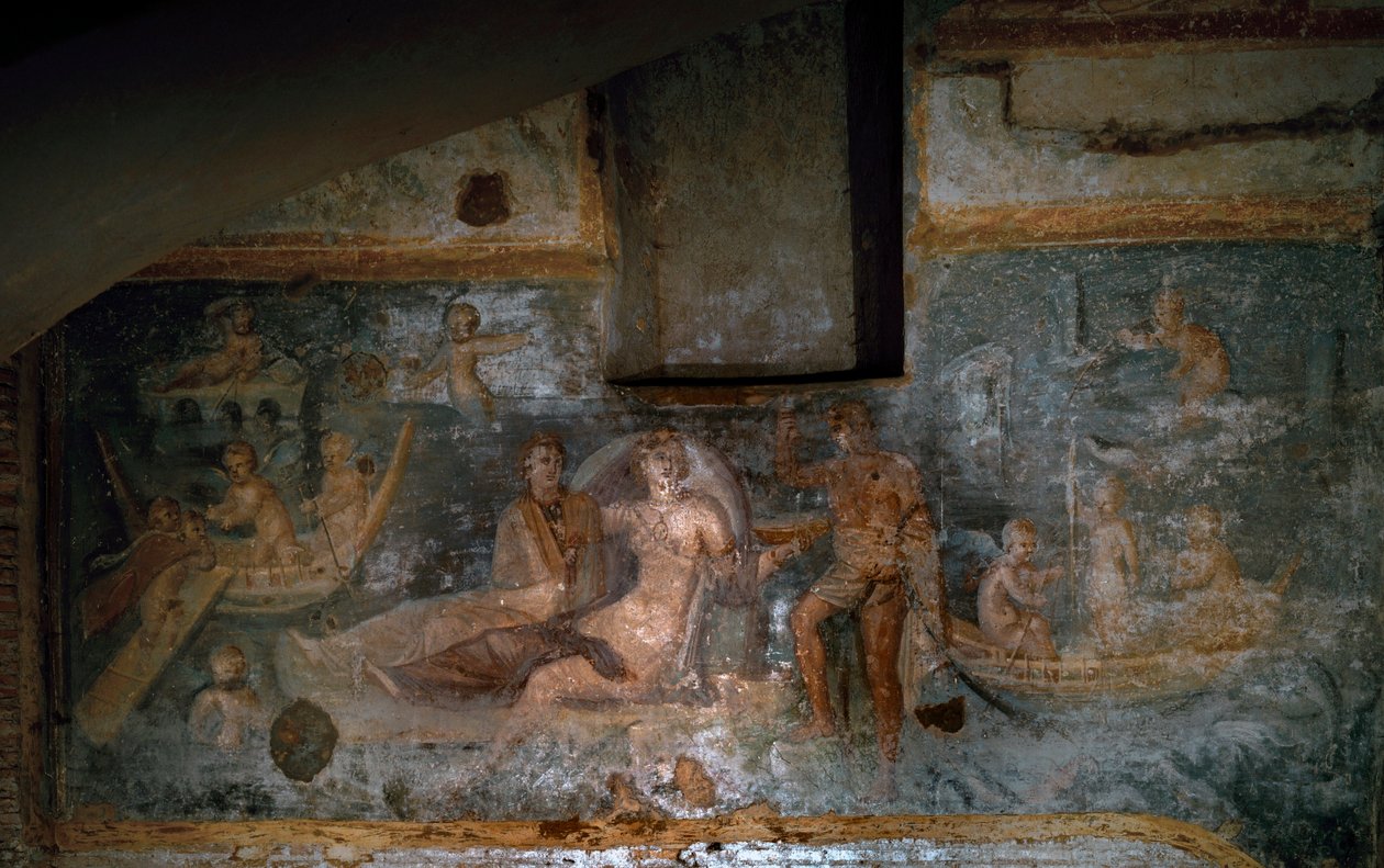 Powrót Prozerpiny z Zaświatów, II-III w. (fresk) autorstwa Roman