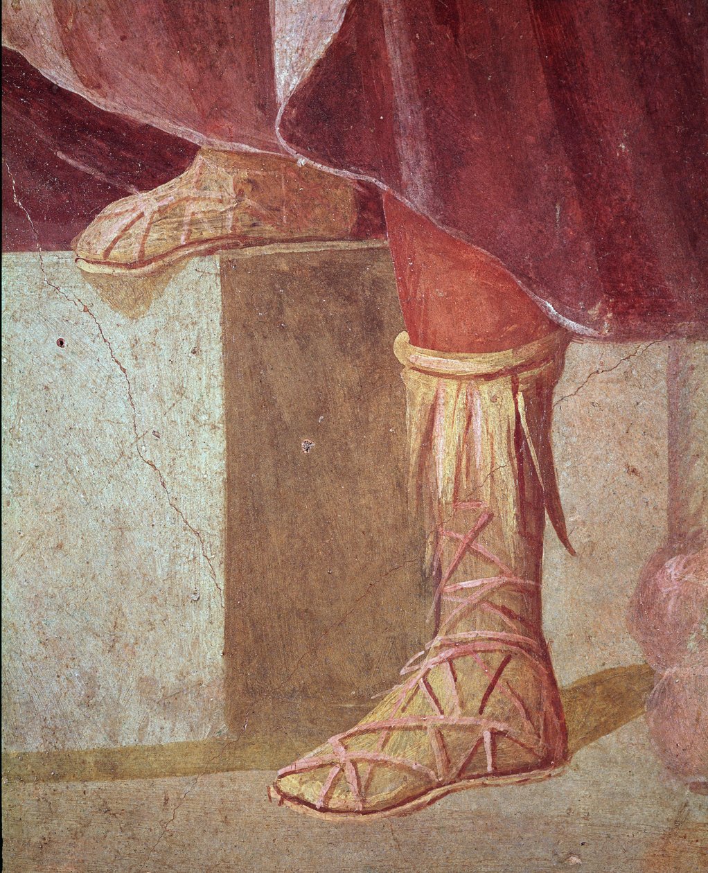 Stopy Agamemnona w ofierze Ifigenii (fresk autorstwa Roman