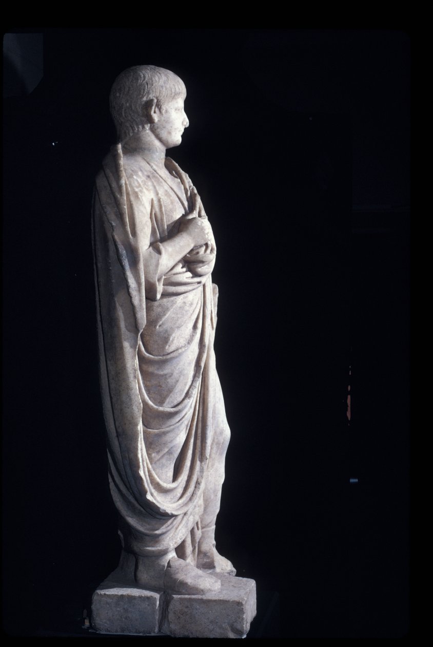 Togate statua młodego Nerona, ok.50AD (marmur) autorstwa Roman