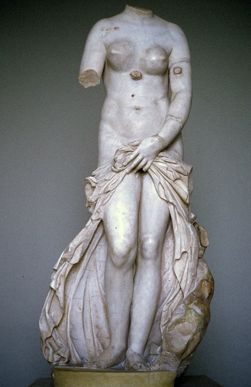 Wenus Laudolina lub anadyomene. rzeźba, Muzeum Syracuse, Sycylia, Włochy. autorstwa Roman