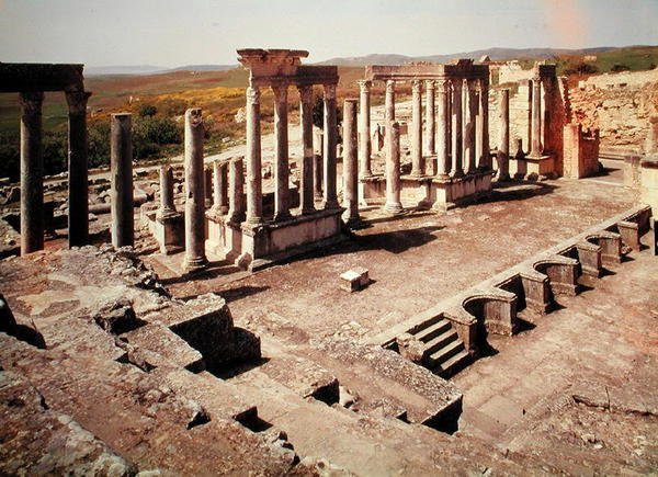 Widok na scenę teatru, 168-169 AD autorstwa Roman