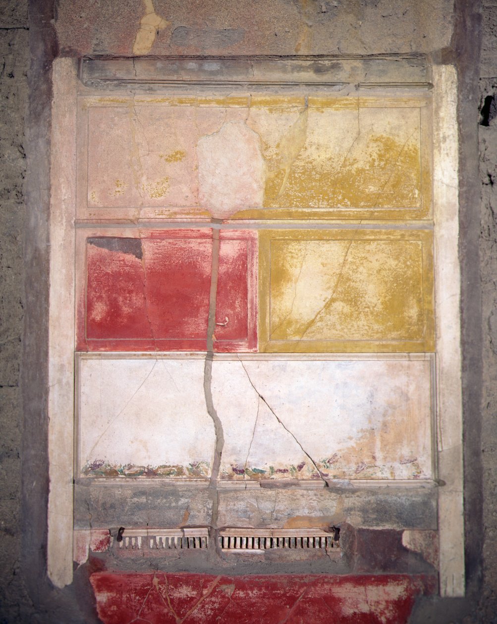 Dekoracja ścienna, Pompeje, Włochy (fresk) autorstwa Roman