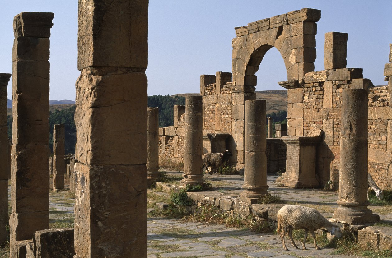 Cardo i wejście na targ Cosinius, wysoki okres cesarski (27 pne-395 ne) autorstwa Roman Imperial Period