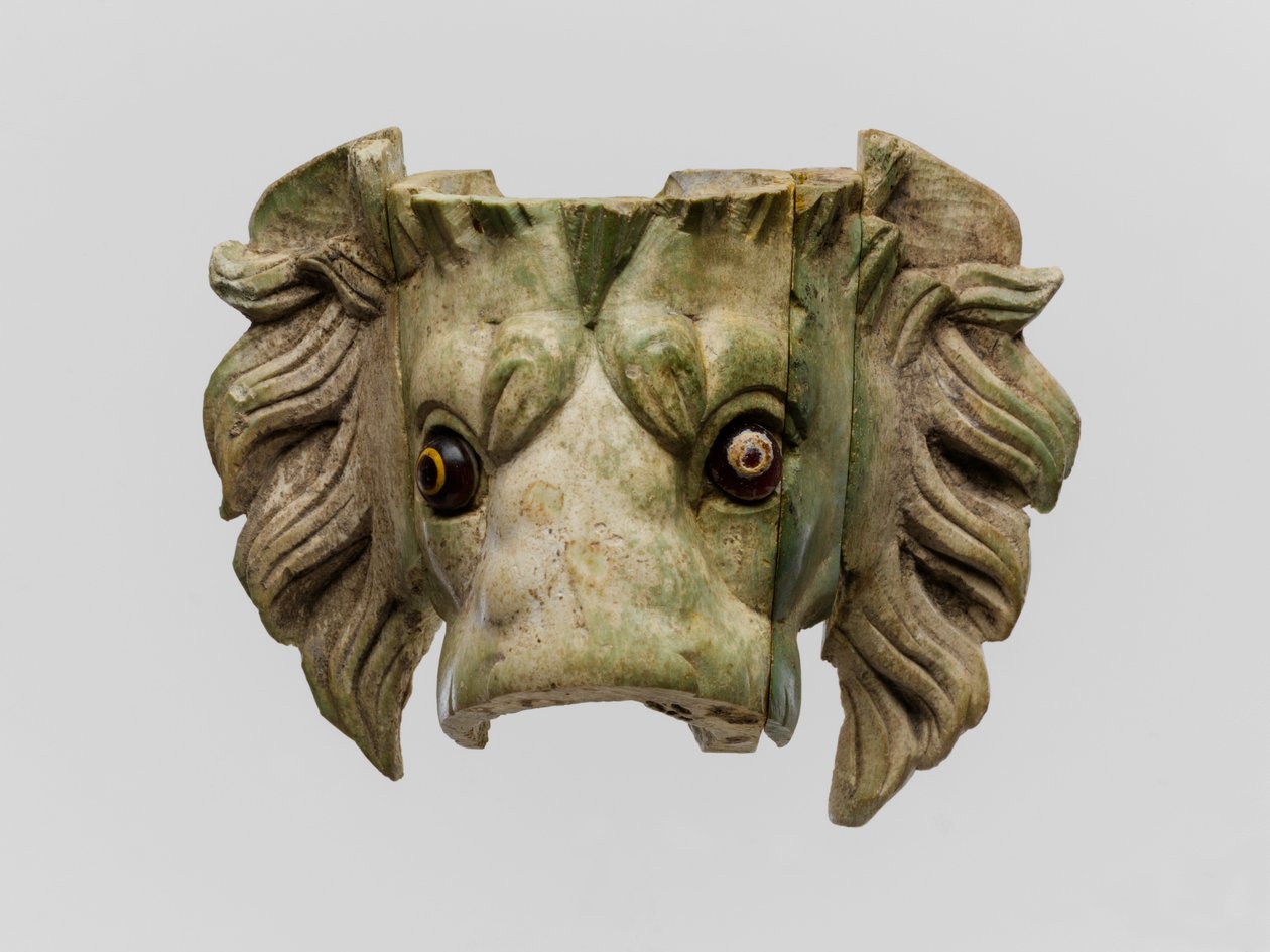Głowa lwa ze szklanymi oczami autorstwa Roman Imperial Period