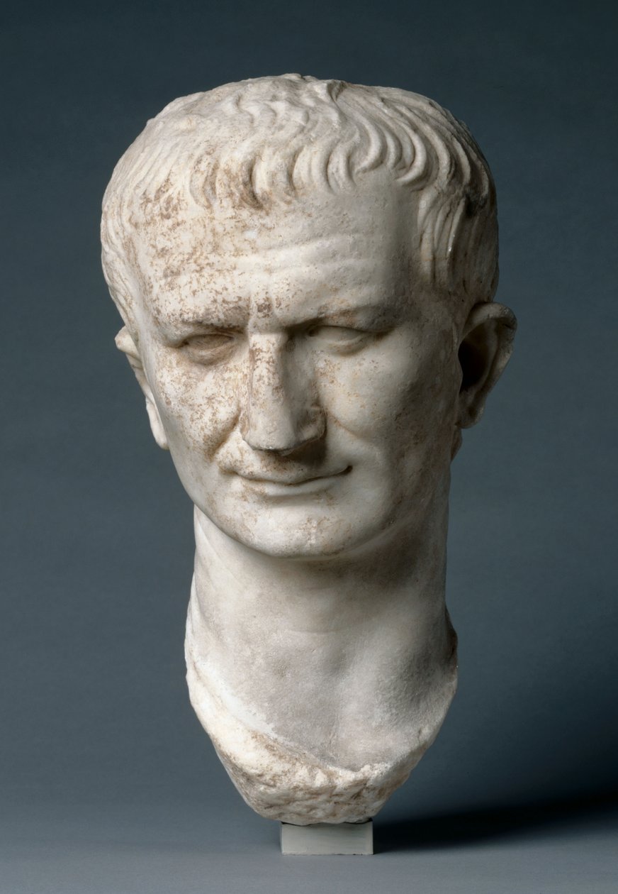 Portret głowy męża stanu, prawdopodobnie Wespazjana autorstwa Roman Imperial Period