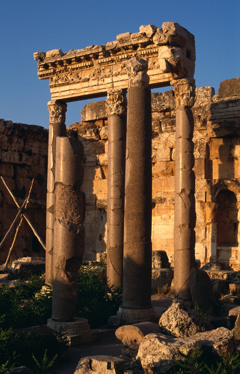Sanktuarium Jowisza Heliopolitanus, portyk na dziedzińcu, okres Wielkiego Cesarstwa (27 pne-395 ne) autorstwa Roman Imperial Period