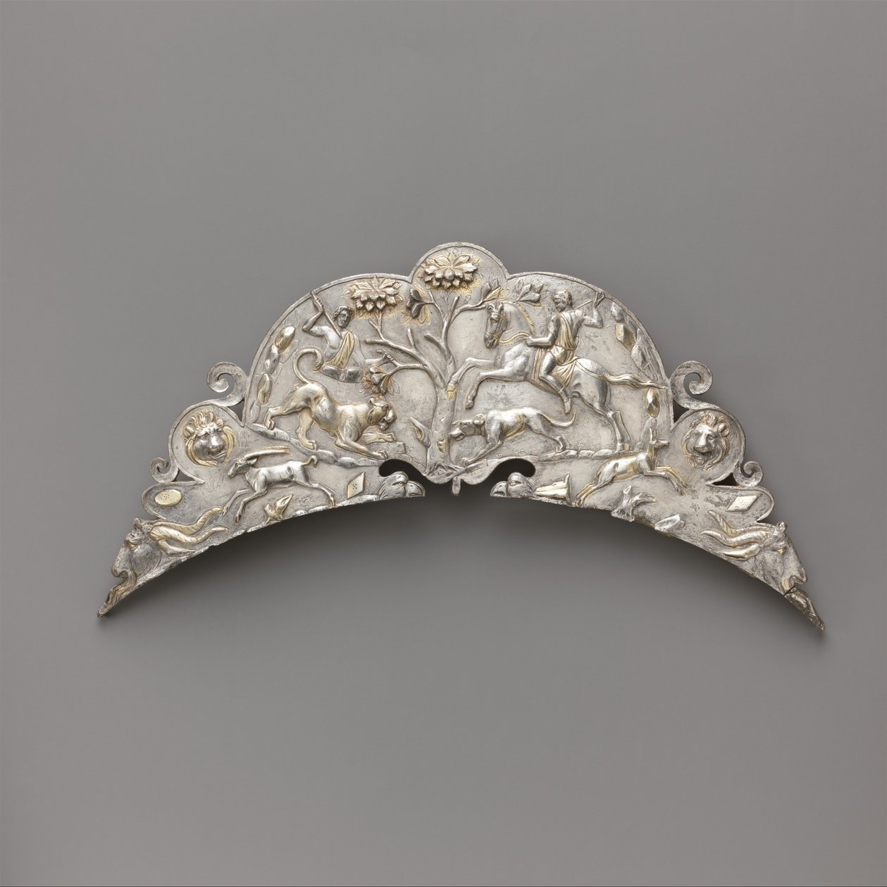 Srebrna rączka dużego naczynia, II-pocz. III w. n.e. (srebro i złoto) autorstwa Roman Imperial Period