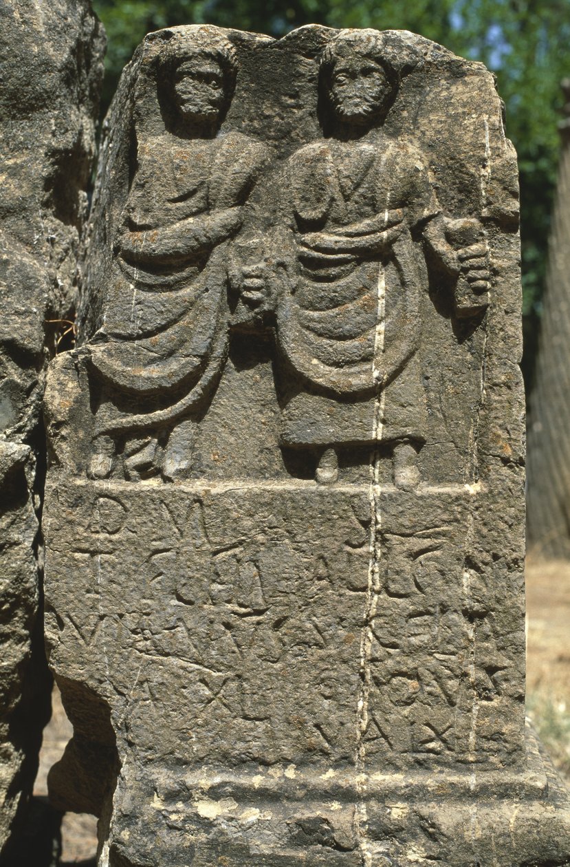 Stela z dwiema postaciami ludzkimi, okres cesarski (27 pne-395 ne) autorstwa Roman Imperial Period
