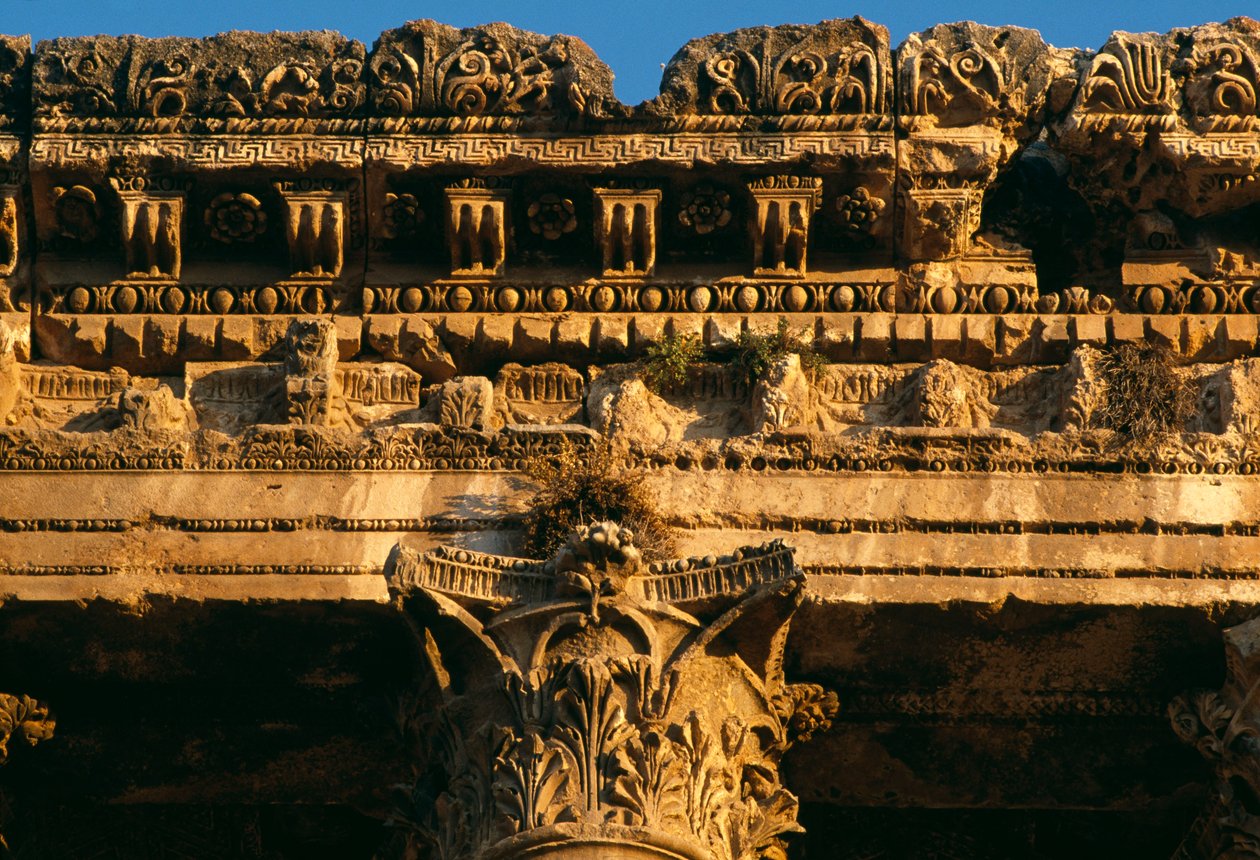 Świątynia Bachusa, detal intarsji, Okres Wysokiego Cesarstwa 27 p.n.e.-395 n.e. fot. autorstwa Roman Imperial Period