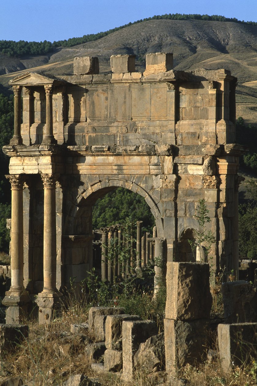 Łuk triumfalny zbudowany na cześć cesarza Karakalli, okres cesarski (27 pne-395 ne) autorstwa Roman Imperial Period