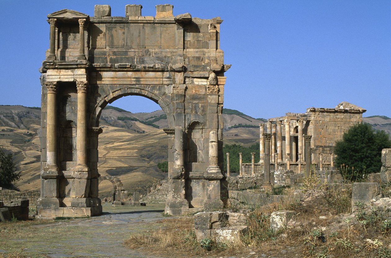 Łuk triumfalny zbudowany na cześć cesarza Karakalli, okres cesarski (27 pne-395 ne) autorstwa Roman Imperial Period