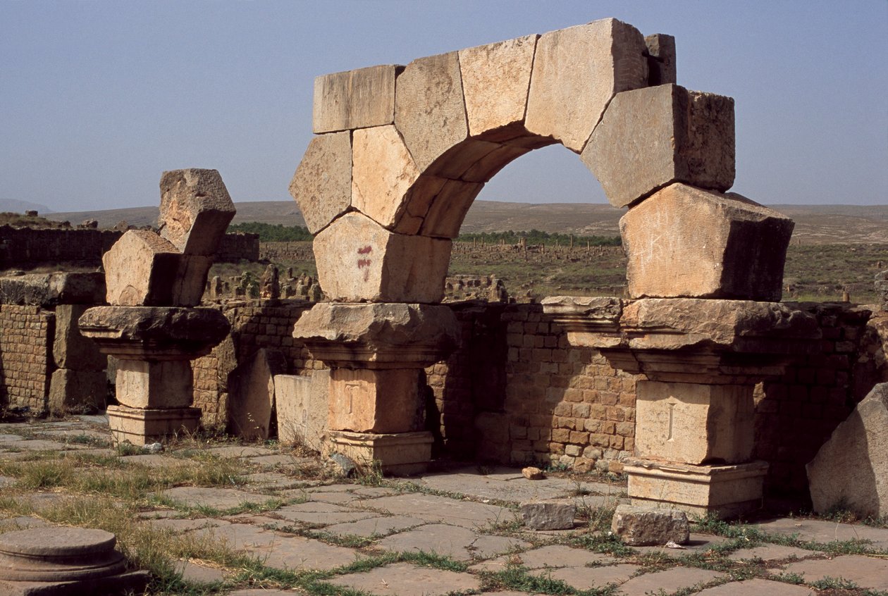 Widok targu Sertius, okres Wysokiego Cesarstwa (27 p.n.e.-395 n.e.) autorstwa Roman Imperial Period