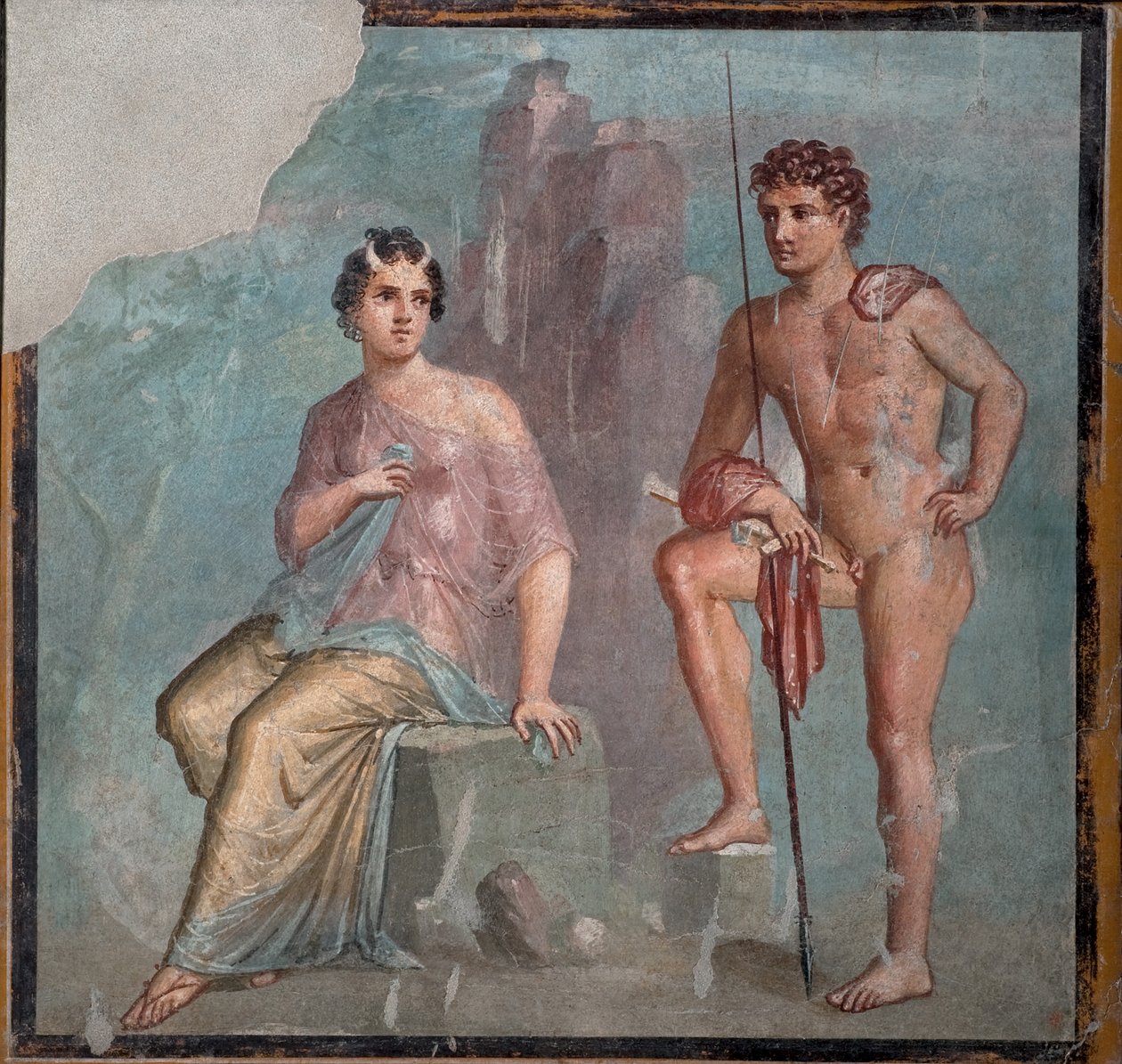 Io i Argus, I H. I wiek. OGŁOSZENIE. autorstwa Roman Pompeian wall painting.