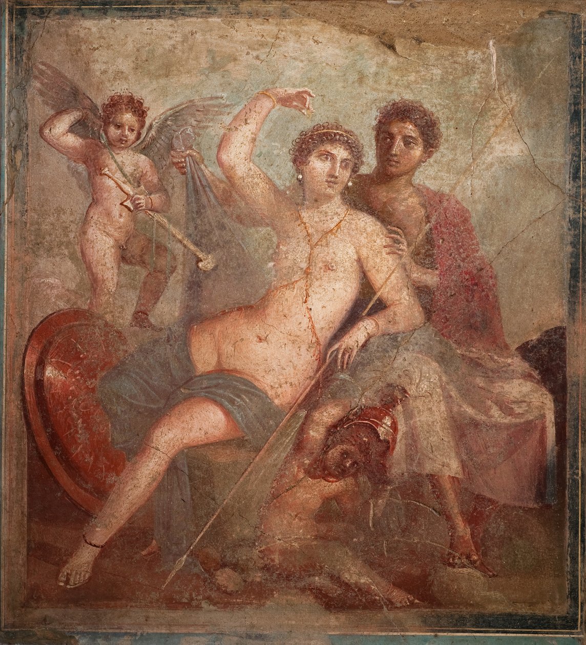 Mars i Wenus, I H. I wiek. OGŁOSZENIE. autorstwa Roman Pompeian wall painting.