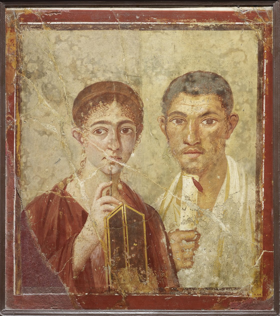 Portret piekarza Terencjusza Neo i jego żony autorstwa Roman Pompeian wall painting