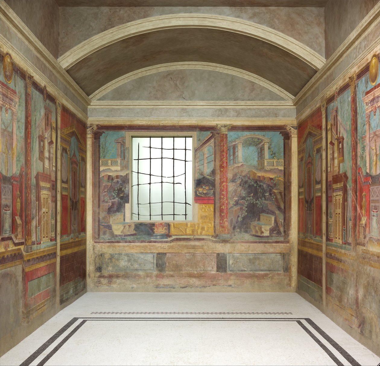Cubiculum z willi w Boscoreale, ok. 50-40 p.n.e autorstwa Roman Republican Period
