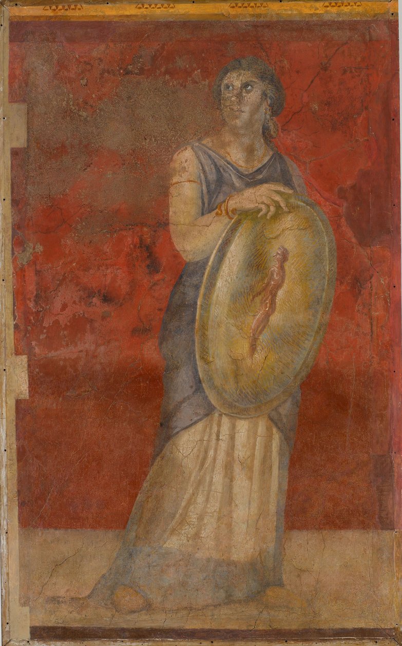 Stojąca kobieta trzymająca tarczę, ok. 50-40 p.n.e. autorstwa Roman Republican Period