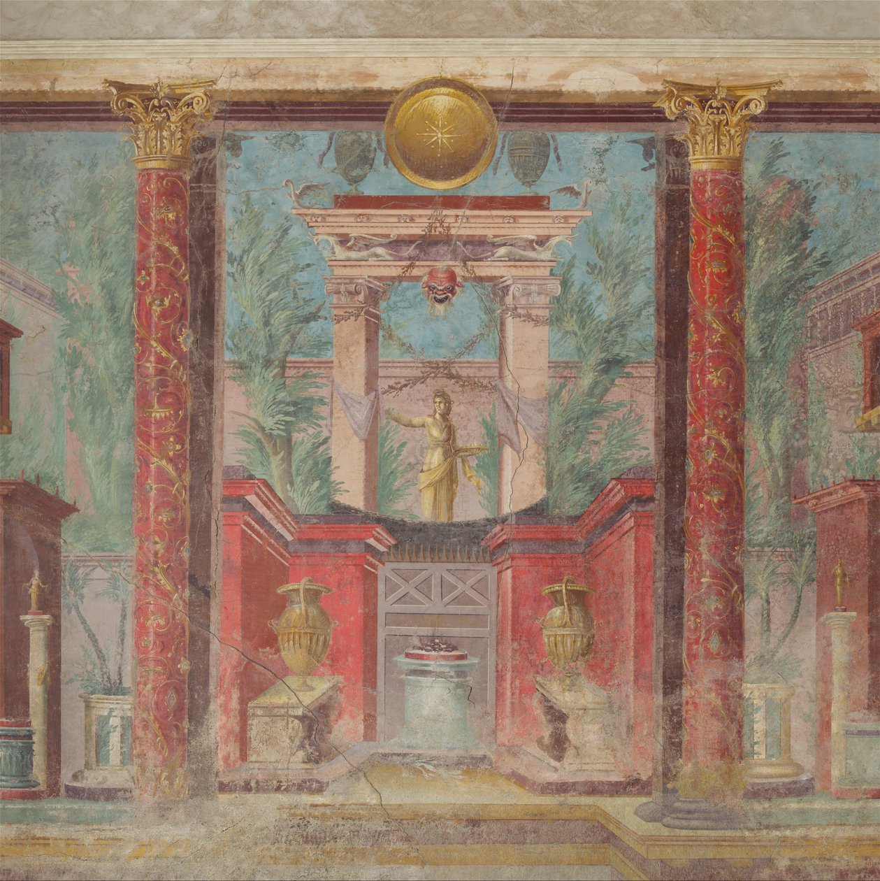 Malowidło ścienne z cubiculum willi w Boscoreale, ok. 50-40 r. p.n.e autorstwa Roman Republican Period