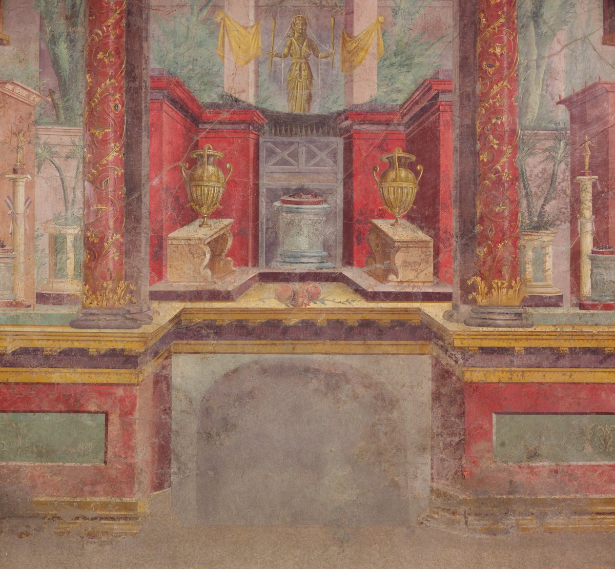 Malowidło ścienne z cubiculum willi w Boscoreale, ok. 50-40 r. p.n.e autorstwa Roman Republican Period