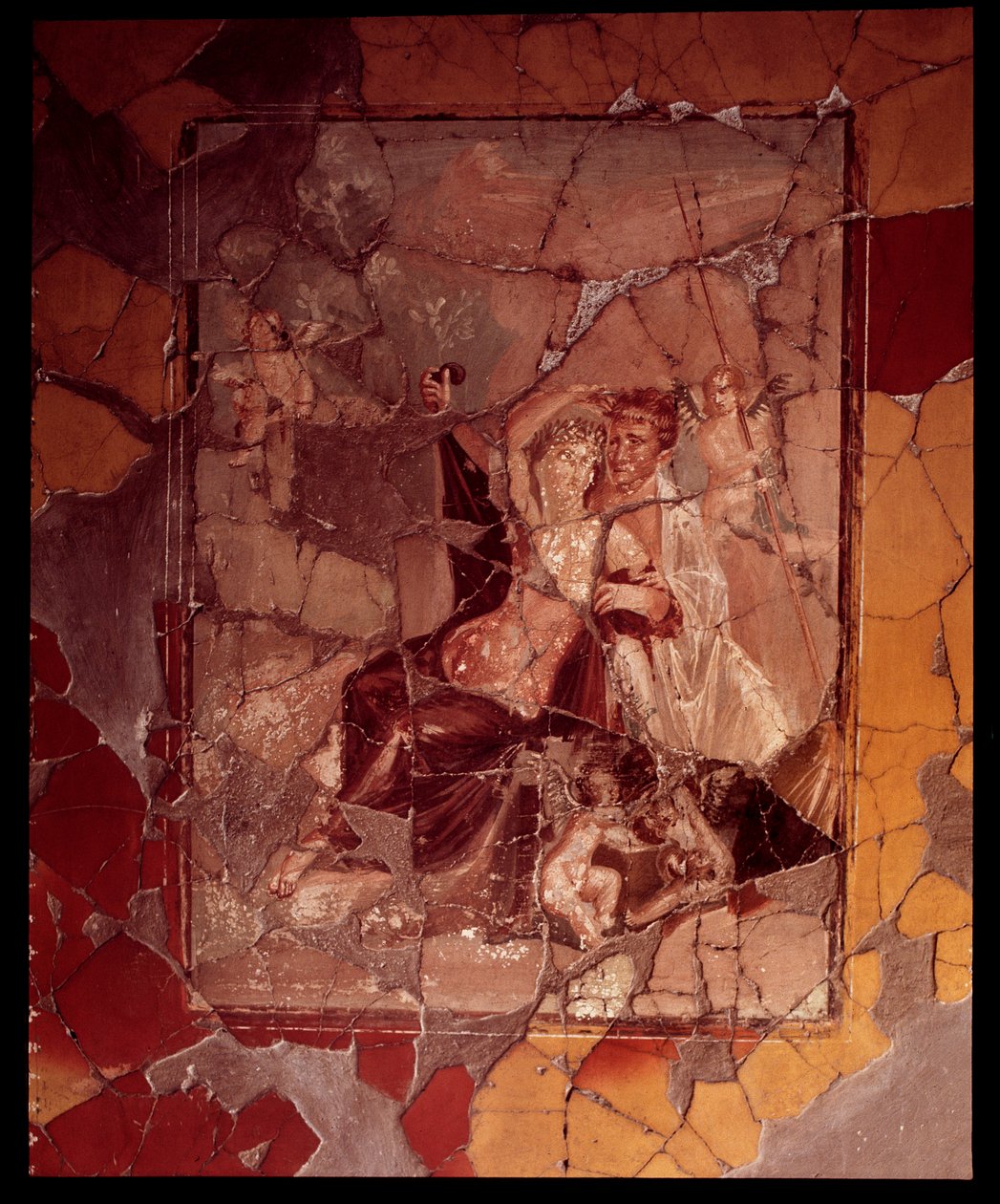 Ariadna i Tezeusz. Mozaika ścienna z Casa del Bicentenario, V wiek pne-I wiek ne autorstwa Roman Roman