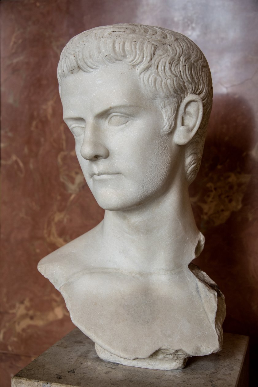 Sztuka Rzym Popiersie cesarza Kaliguli (12 - 41 ne) Marmur autorstwa Roman Roman