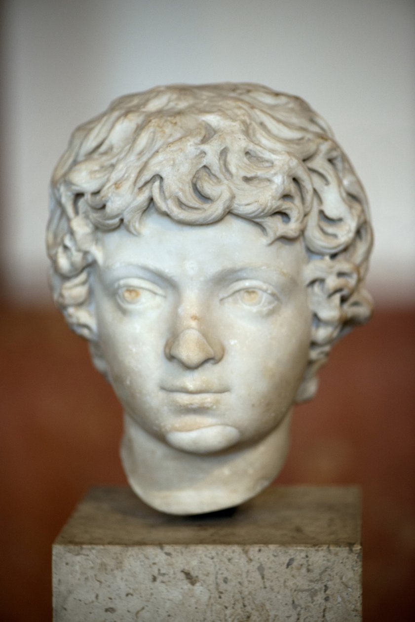 Sztuka Rzym Głowa rzymskiego cesarza Karakalli Dziecko (188-217 ne) autorstwa Roman Roman