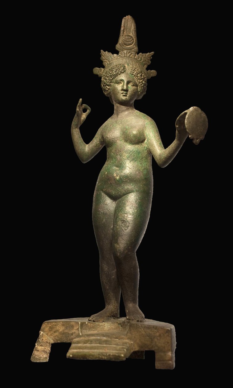 Chodź do lustra. Rzeźba z brązu, Liban, epoka rzymska. Muzeum La Castre w Cannes. autorstwa Roman Roman