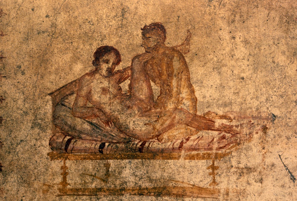 Erotyczny fresk z Domu Vettii w Pompejach (Lista Światowego Dziedzictwa UNESCO autorstwa Roman Roman