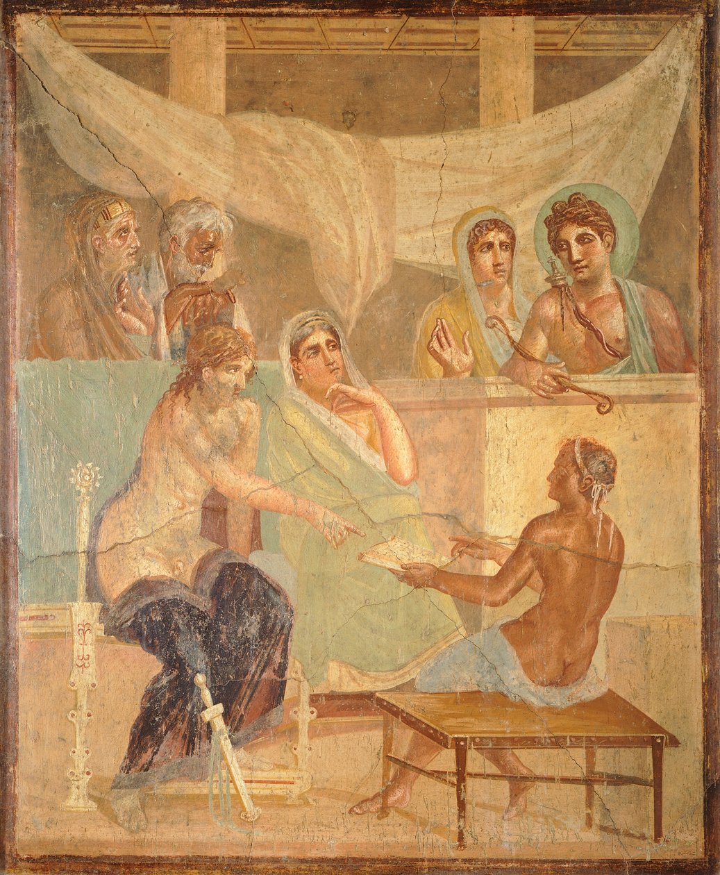 Fresk przedstawiający Admeta i Alkestisa z Pompei (Lista Światowego Dziedzictwa UNESCO). autorstwa Roman Roman