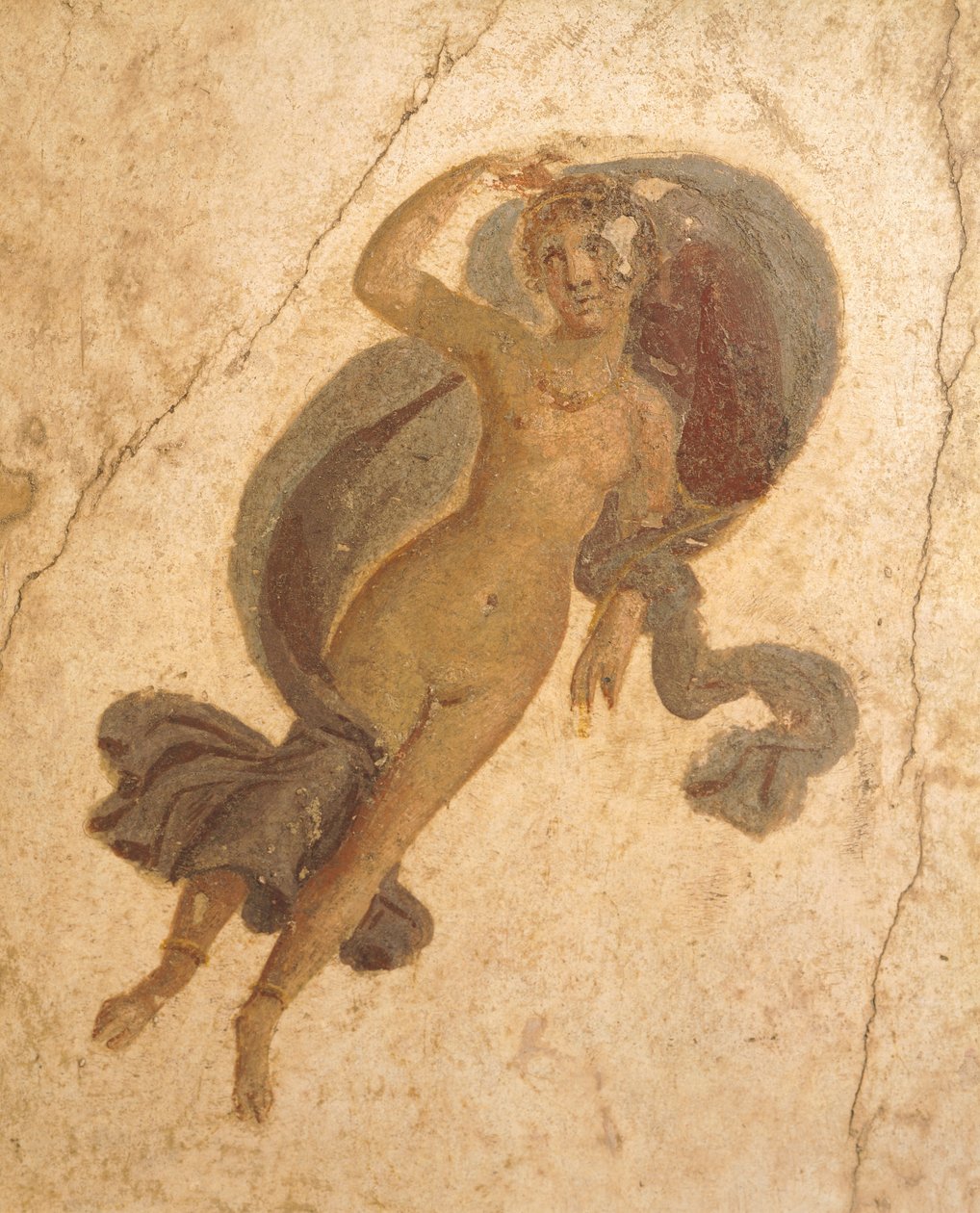 Fresk przedstawiający wiosnę, z Domu Zakochanych, Pompeje, Kampania, cywilizacja rzymska autorstwa Roman Roman
