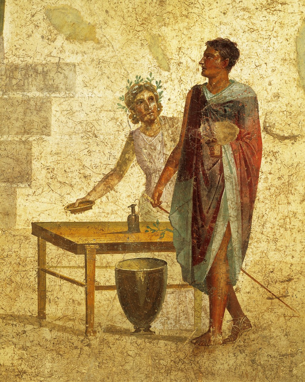 Fresk przedstawiający Jazona i Peliasa z Pompejów autorstwa Roman Roman