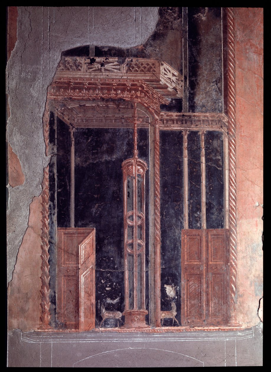 Fresk z triclinium z casa dei cervi, V wpne-I wne autorstwa Roman Roman