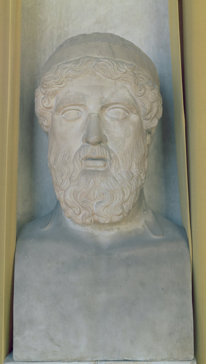Hermetyczne popiersie Anakreona (marmur) autorstwa Roman Roman