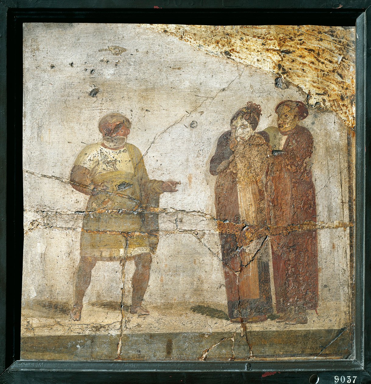 włochy, kampania, pompeje, scena teatralna, fresk autorstwa Roman Roman