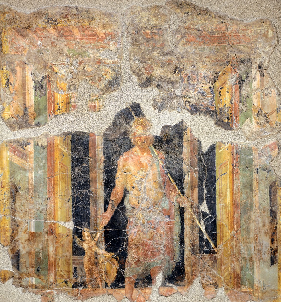 Malarstwo czwartego stylu pompejańskiego przedstawiające Jowisza autorstwa Roman Roman