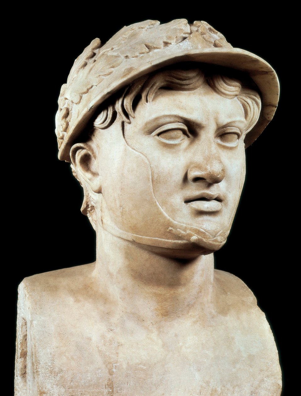 Sztuka rzymska: popiersie Pyrrusa 1. (319-272 pne) (marmur) autorstwa Roman Roman