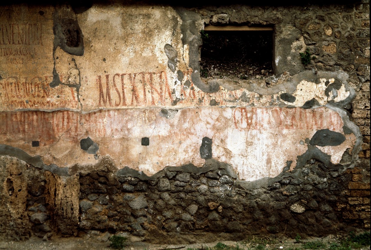 Sztuka rzymska: napis wyborczy na ścianach (graffiti) na Via del 