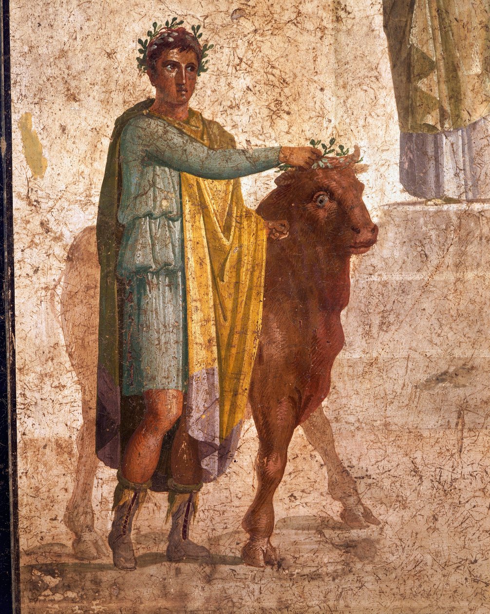 Cywilizacja rzymska, Fresk przedstawiający Jazona i Peliasa. Z Pompejów autorstwa Roman Roman