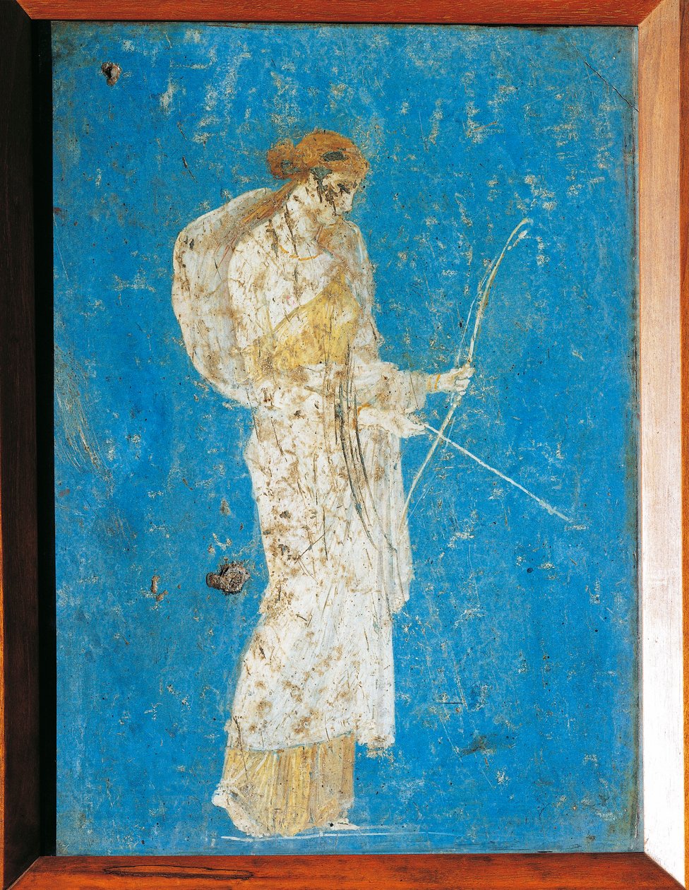 Rzymski fresk przedstawiający Dianę, z Pompejów we Włoszech autorstwa Roman Roman