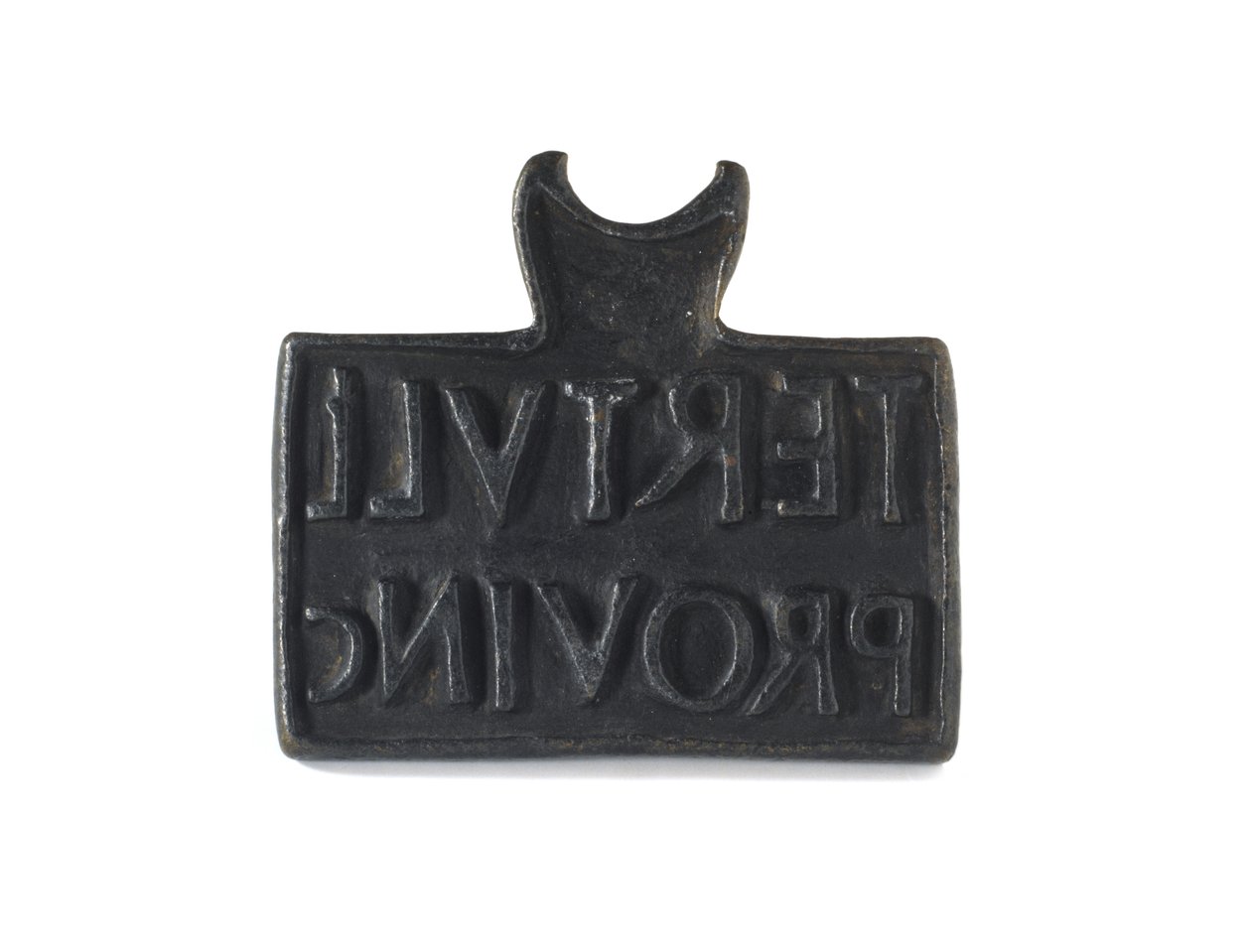 Znaczek rzymski używany do stemplowania produktów lub własności, z Cramond, Midlothian, AD 140-211 (brąz) autorstwa Roman Roman
