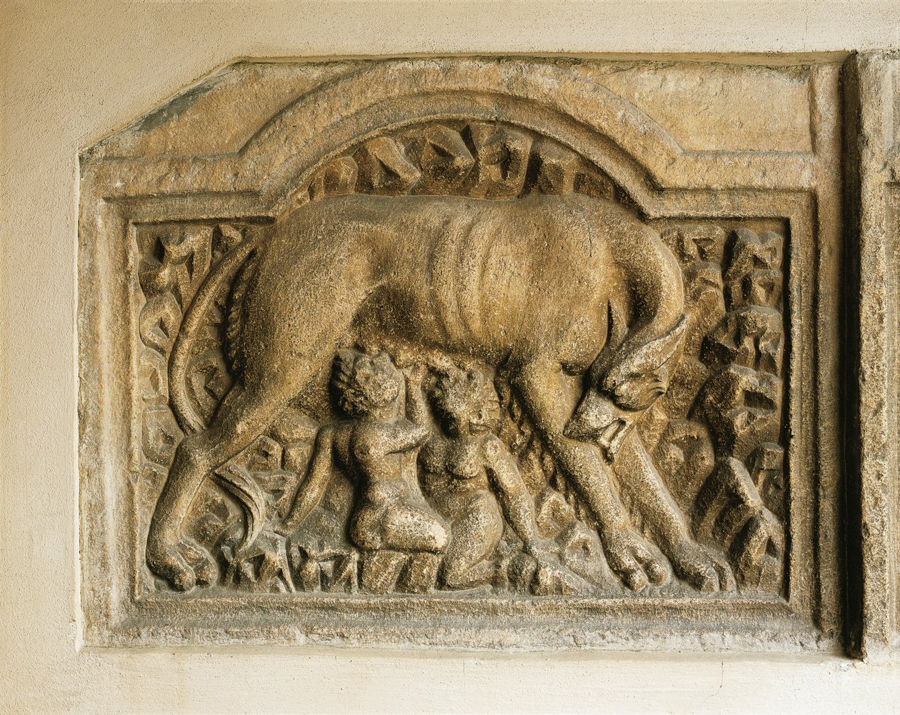 Romulus i Remus (kamień) autorstwa Roman Roman